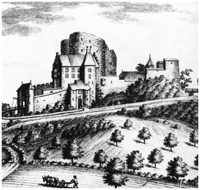 Stich der Burg Pfeffingen von 1754.JPG (108630 Byte)